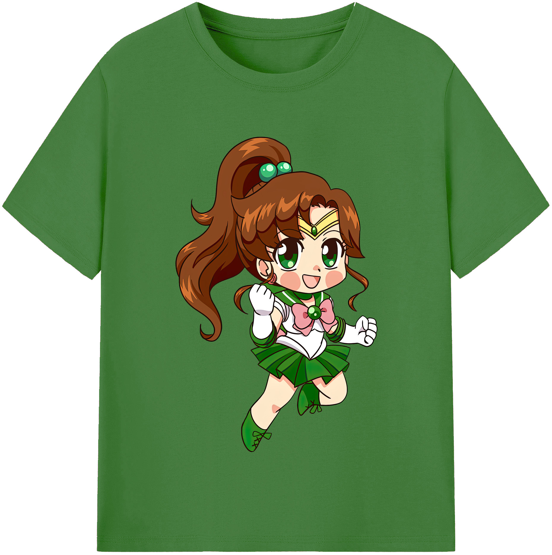 （画像用） 美少女戦士セーラームーン 木野 まこと きの まこと Sailor Moon Kino Makoto （セーラージュピター；Sailor Jupiter） レディースカジュアルプリントTシャツ（綿100％）